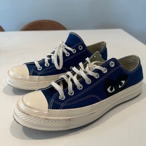 Comme des Garcons Converse Blue low top sneakers size 10